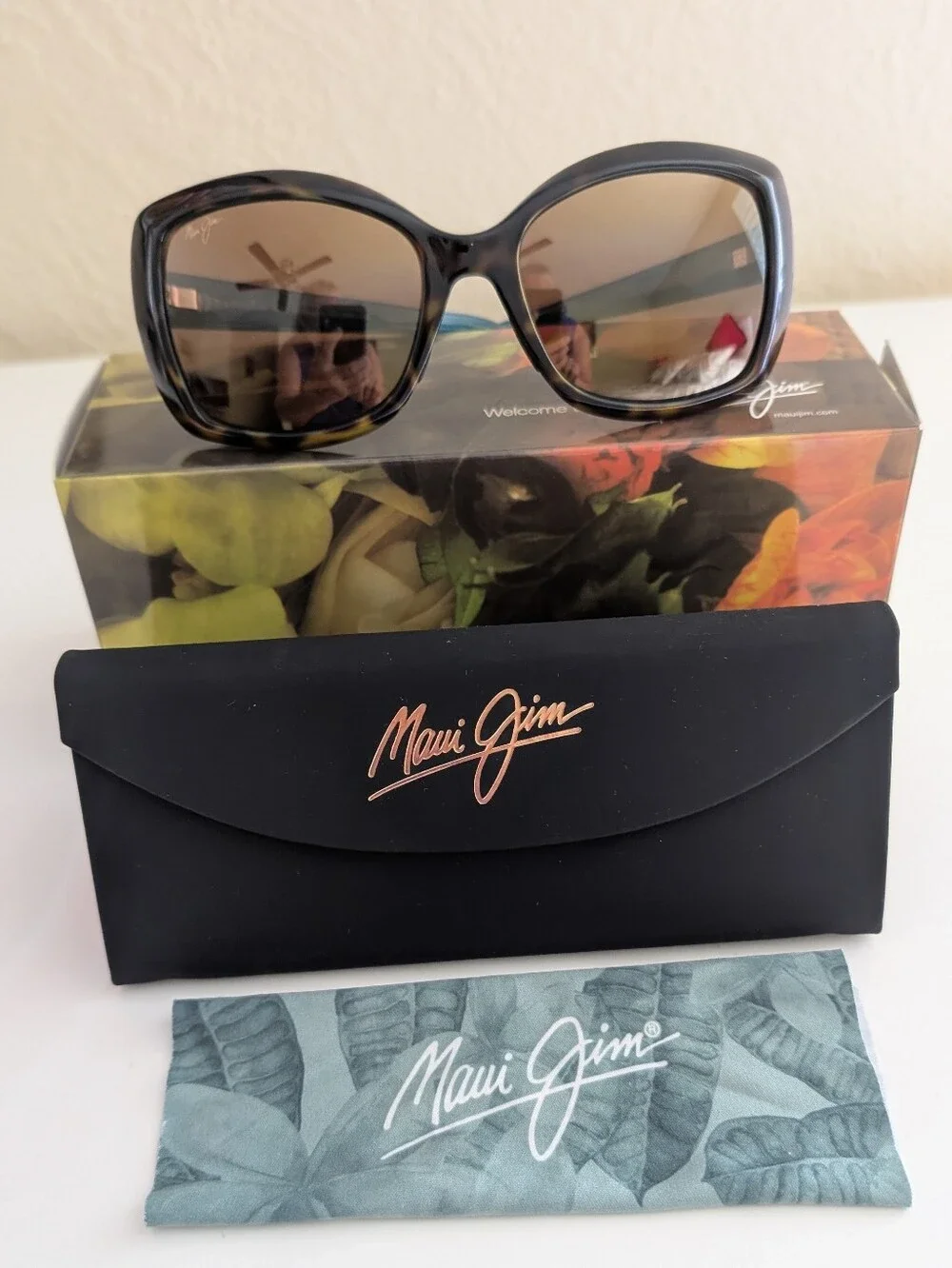 NWB MAUI JIM WOMEN'S ORCHID POLARIZED HOT FASHION BEAUTIFUL SUNGLASSES